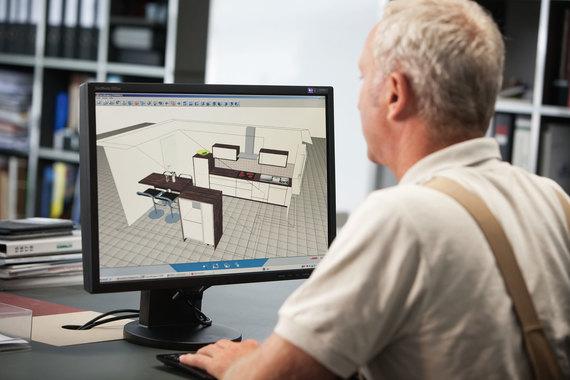 Planungsdarstellung am Computer durch #Branche1# Planungsdarstellung einer Küche in 3D am Computer durch #Branche1#